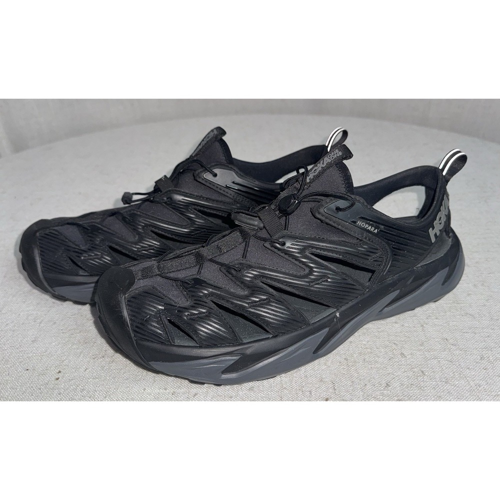 Hoka One Hopara Men's Size 14 Black Trail Running Sandals Hiking Shoes Outdoor